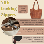 Concealed Carry Kendall Leather Tote by Lady Conceal