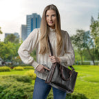 Concealed Carry Emma Leather Satchel by Lady Conceal