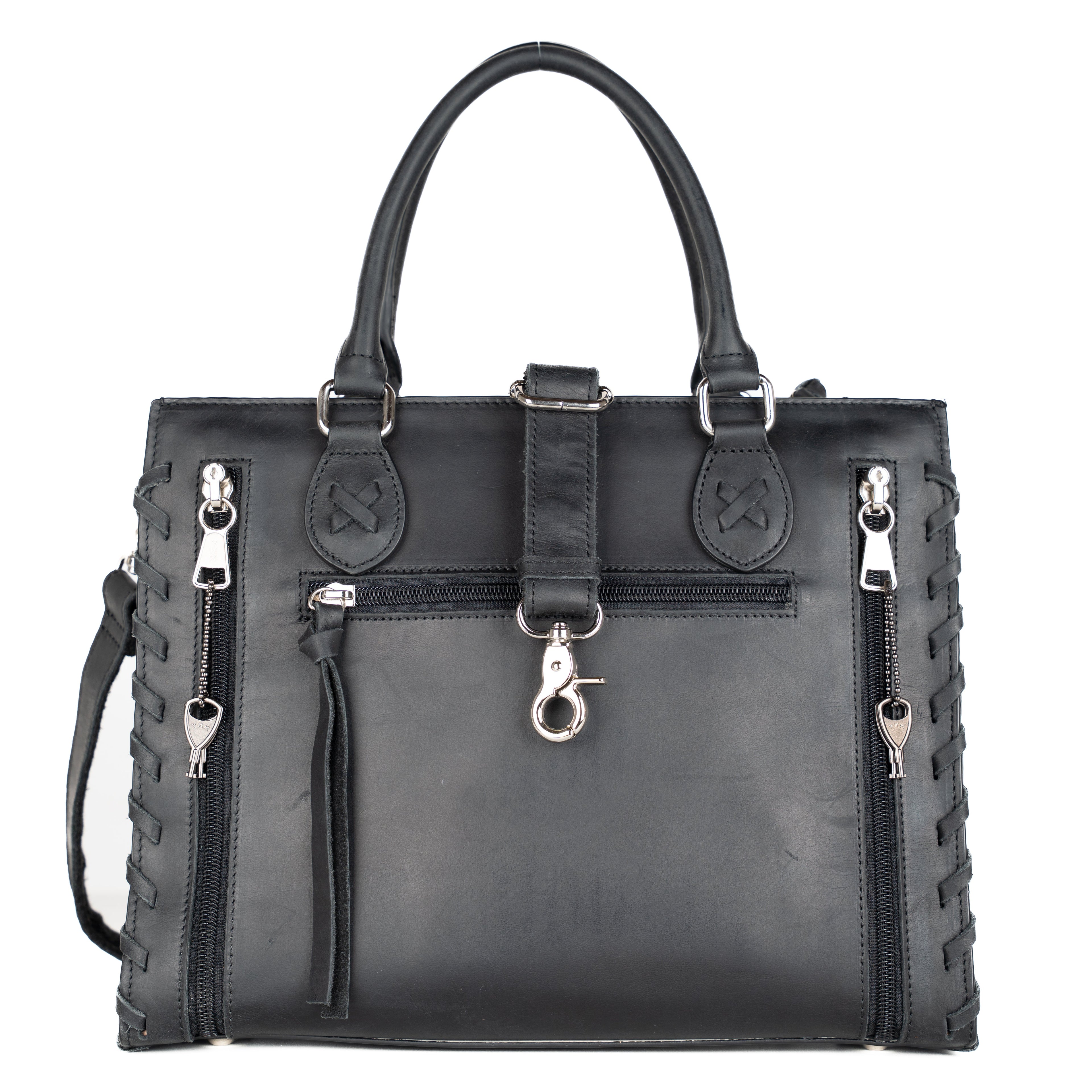 Concealed Carry Emma Leather Satchel by Lady Conceal