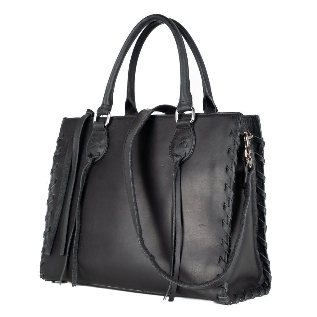 Concealed Carry Emma Leather Satchel by Lady Conceal