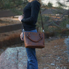 Concealed Carry Bailey Leather Satchel by Lady Conceal
