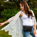 Concealed Carry Kailey Leather Fanny Pack/Sling by Lady Conceal