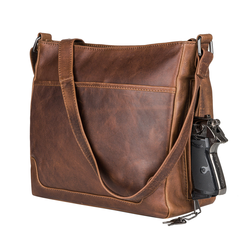 Concealed Carry Lydia Leather Crossbody by Lady Conceal