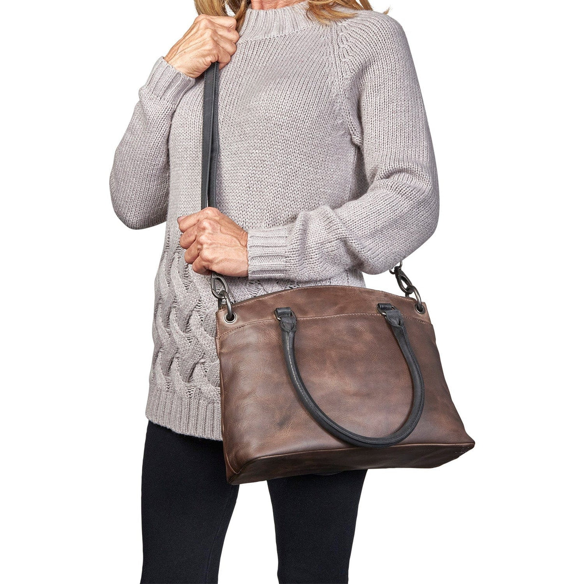 Concealed Carry Whitely Leather Satchel by Lady Conceal