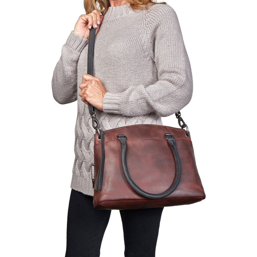 Concealed Carry Whitely Leather Satchel by Lady Conceal