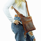 Concealed Carry Unisex Remi Leather Crossbody by Lady Conceal