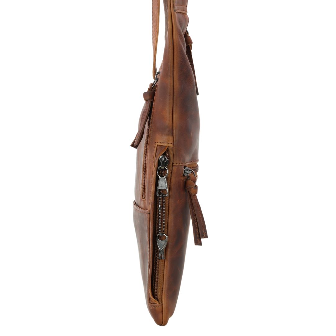 Concealed Carry Unisex Remi Leather Crossbody by Lady Conceal
