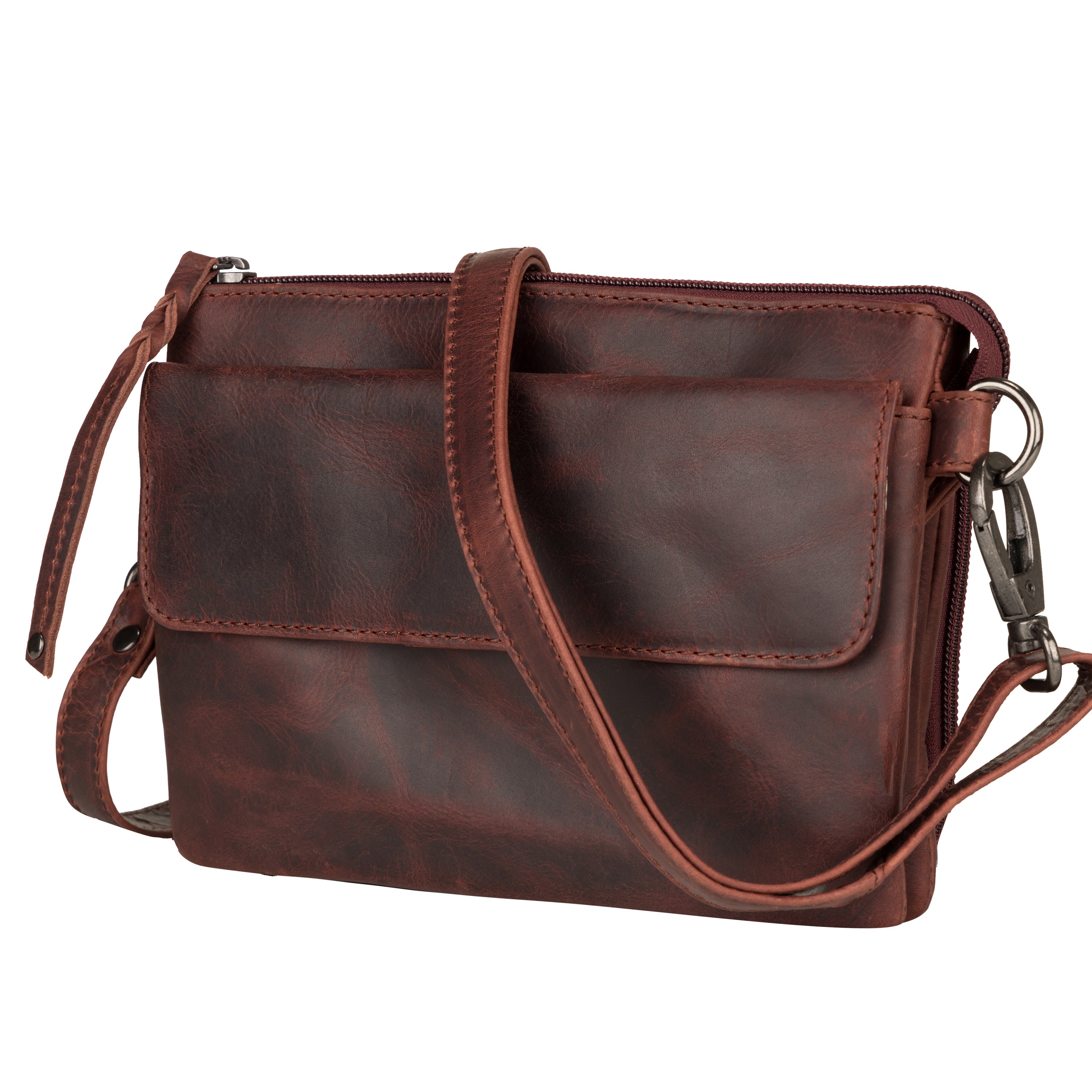 Concealed Carry Natasha Leather Crossbody by Lady Conceal