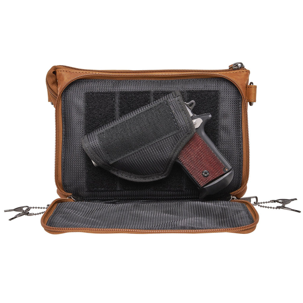 Concealed Carry Natasha Leather Crossbody by Lady Conceal
