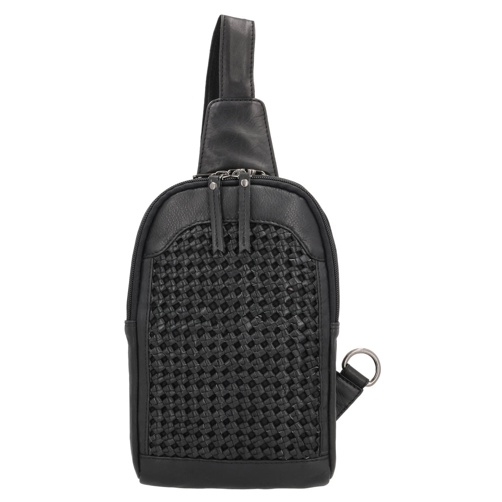 Concealed Carry Bristol Sling Leather Backpack by Lady Conceal