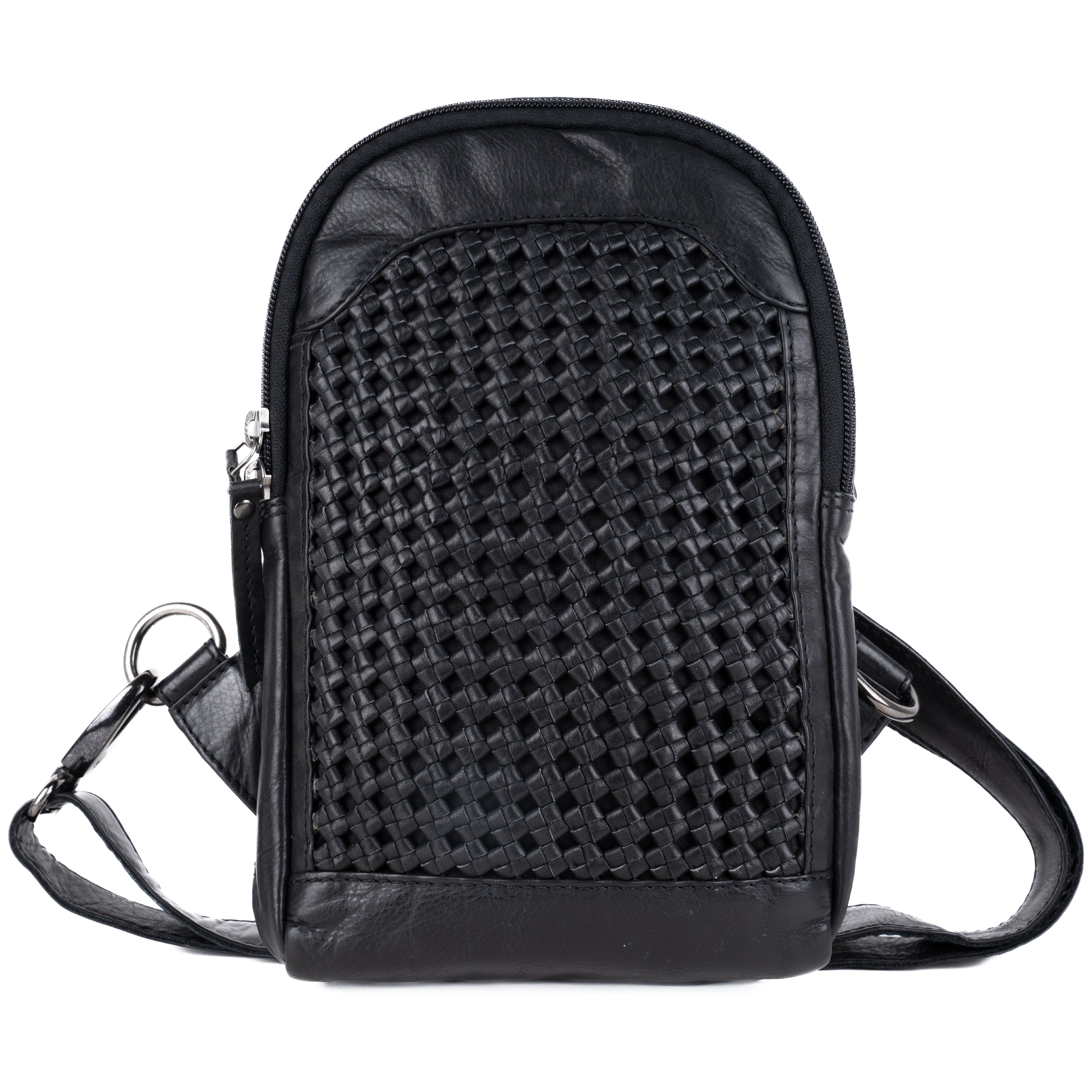 Concealed Carry Bristol Sling Leather Backpack by Lady Conceal