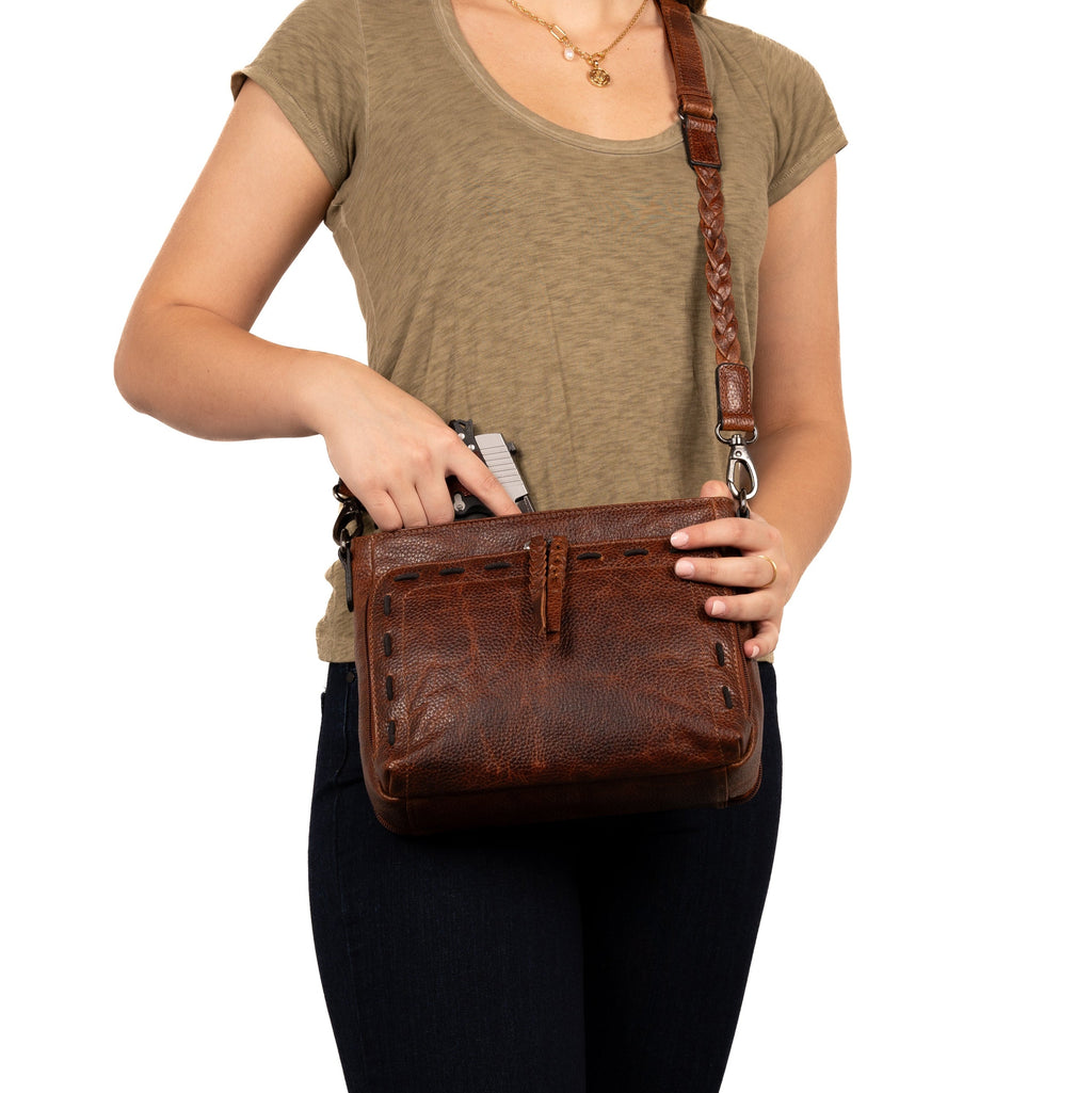 Concealed Carry Zoe Leather Crossbody by Lady Conceal