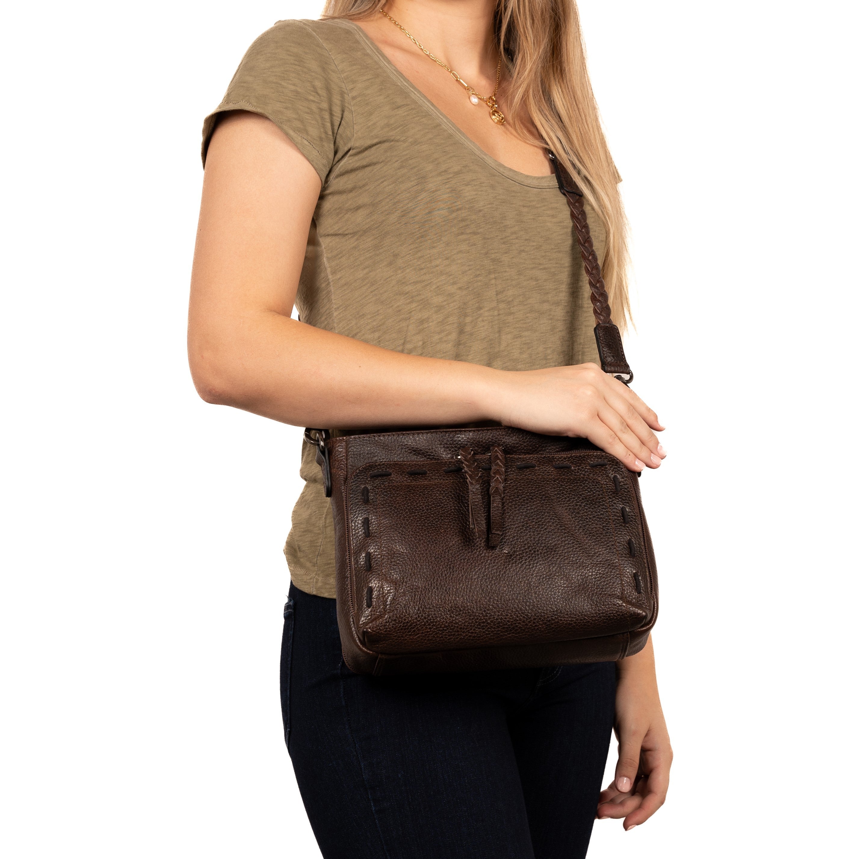 Concealed Carry Zoe Leather Crossbody by Lady Conceal