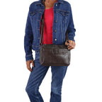 Concealed Carry Leah Buffalo Leather Crossbody w/Wallet by Lady Conceal