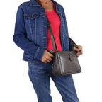 Concealed Carry Leah Buffalo Leather Crossbody w/Wallet by Lady Conceal