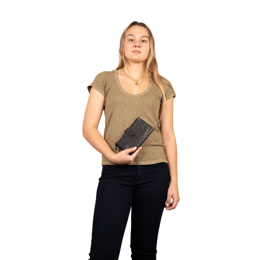 Maya Slim RFID Leather Wallet by Lady Conceal