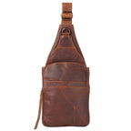 Concealed Carry Unisex Dakota Leather Sling by Lady Conceal - Large and Regular Size