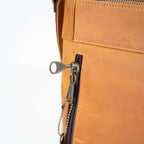 Concealed Carry Delaney Leather Crossbody by Lady Conceal - Distressed Light Brown