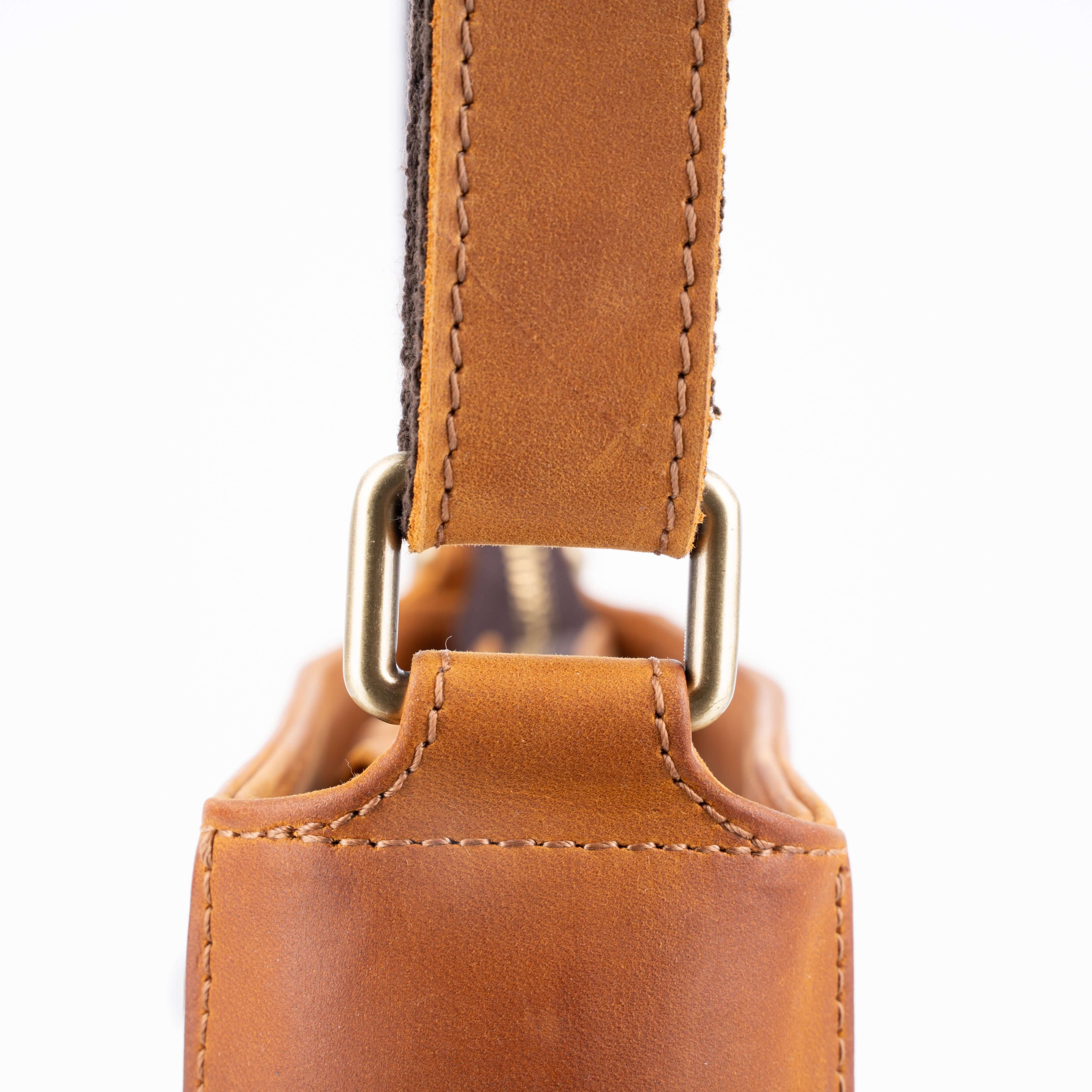 Concealed Carry Delaney Leather Crossbody by Lady Conceal - Distressed Light Brown