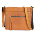 Concealed Carry Delaney Leather Crossbody by Lady Conceal - Distressed Light Brown