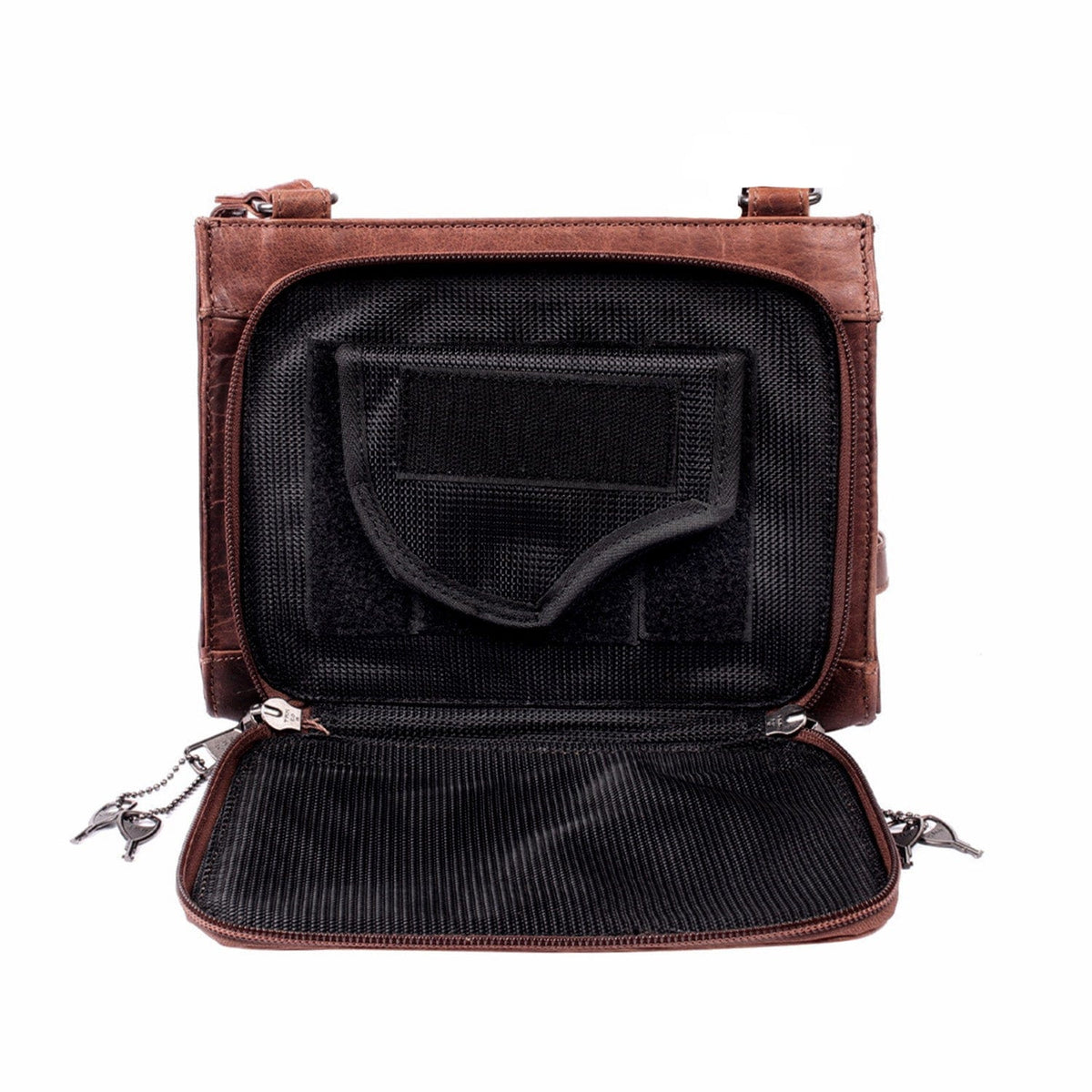 Concealed Carry Raelynn Buffalo Leather Crossbody RFID Organizer by Lady Conceal