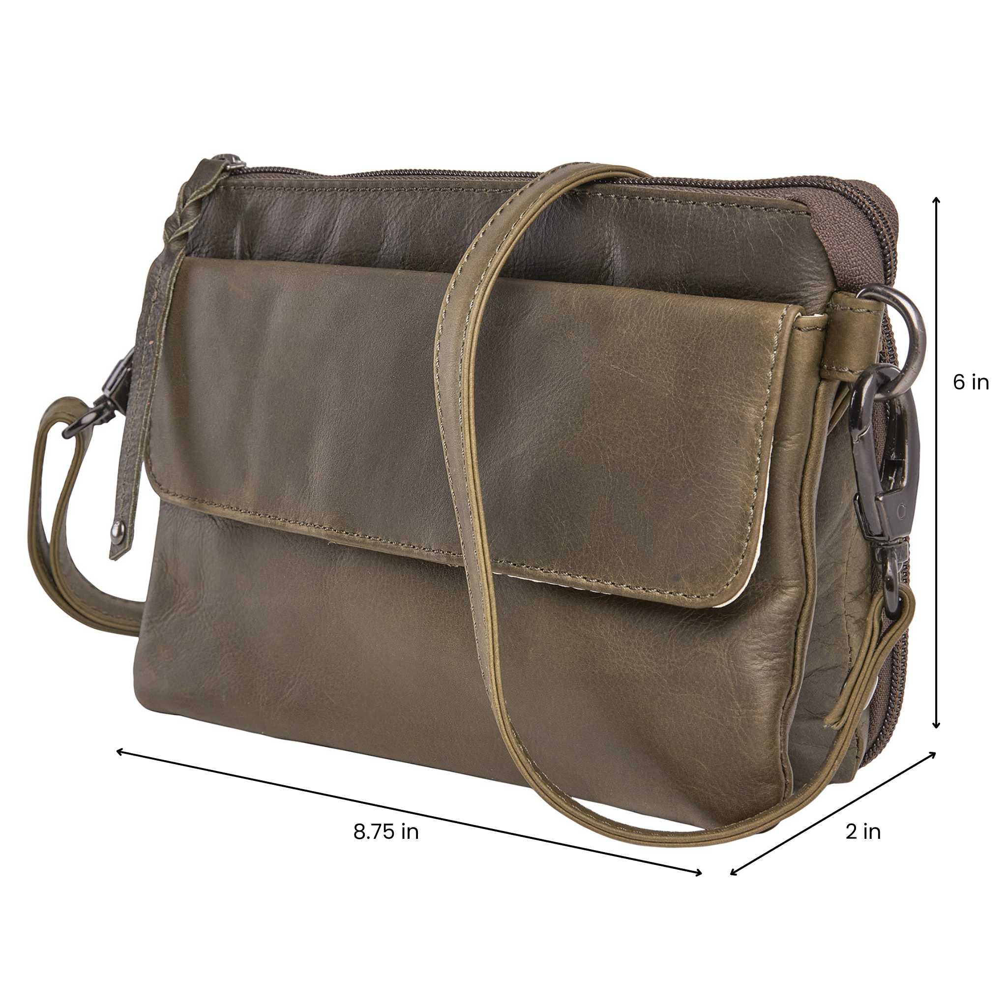 Concealed Carry Natasha Leather Crossbody by Lady Conceal