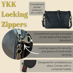 Concealed Carry Natasha Leather Crossbody by Lady Conceal