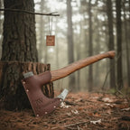 Real Forged Viking Combat Tomahawk bearded axe hatchet With Rose Wood Handle
