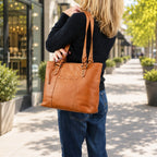 Concealed Carry Peyton Leather Tote for Women by Lady Conceal