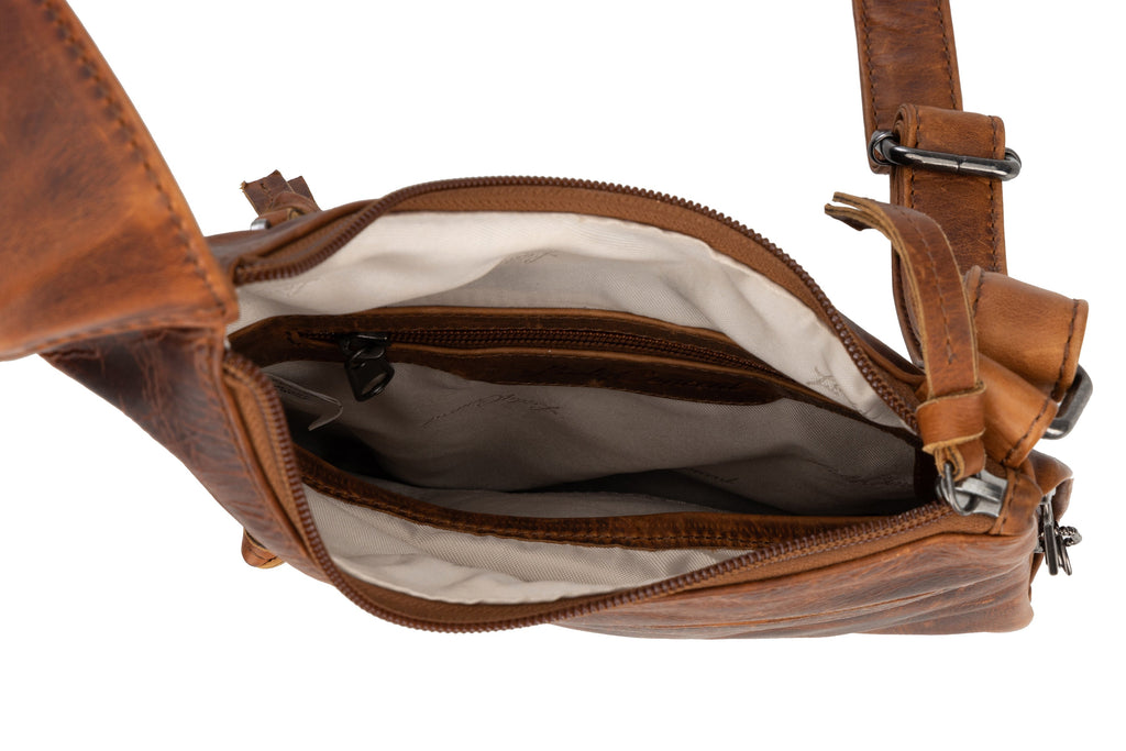 Concealed Carry Unisex Remi Leather Crossbody by Lady Conceal