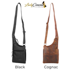 Concealed Carry Unisex Remi Leather Crossbody by Lady Conceal