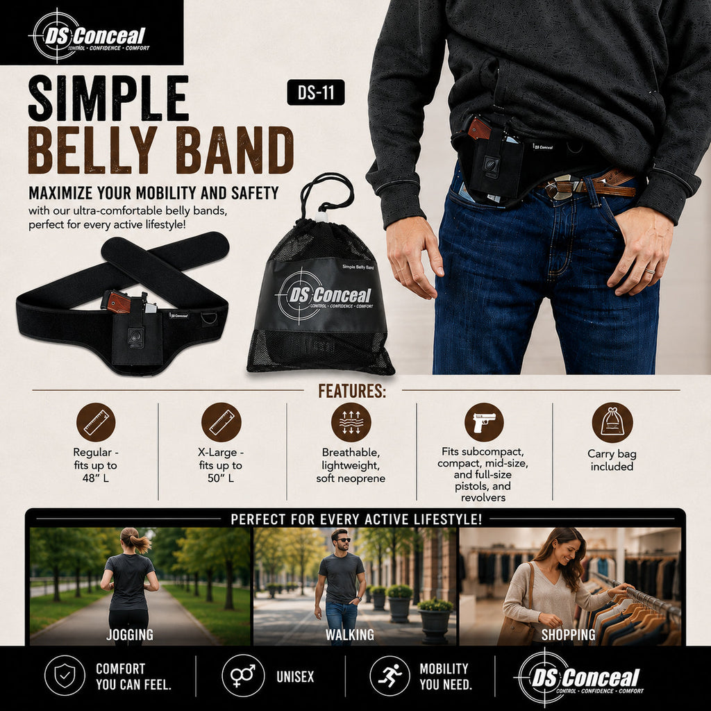 Unisex Simple Belly Band by DS Conceal