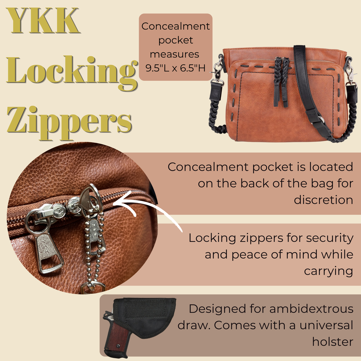 Concealed Carry Skylar Crossbody by Lady Conceal