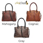 Concealed Carry Whitely Leather Satchel by Lady Conceal