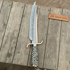 Copper Damascus Sub-Hilt Fighter Bowie Handmade 17-Inch Collector Display Knife