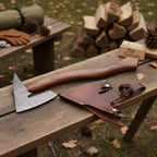 Single-Bit Angular Bearded Axe with Rear Notch
