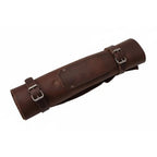 Hand-Forged Damascus Chef Knife Set with Leather Roll & Sharpening Rod - Rosewood Handle Collection