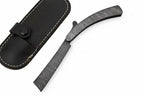 Handmade Damascus Steel Sweeney Todd Style Straight Razor Barber Folding Razor with Leather Sheath