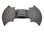Damascus Double-Bit Axe Head – Fantasy Crescent Pattern