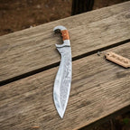 Frontier Bowie Knife Hand Engraved D2 Steel Blade Trailing Point Custom Handmade by JW SteelCrafts