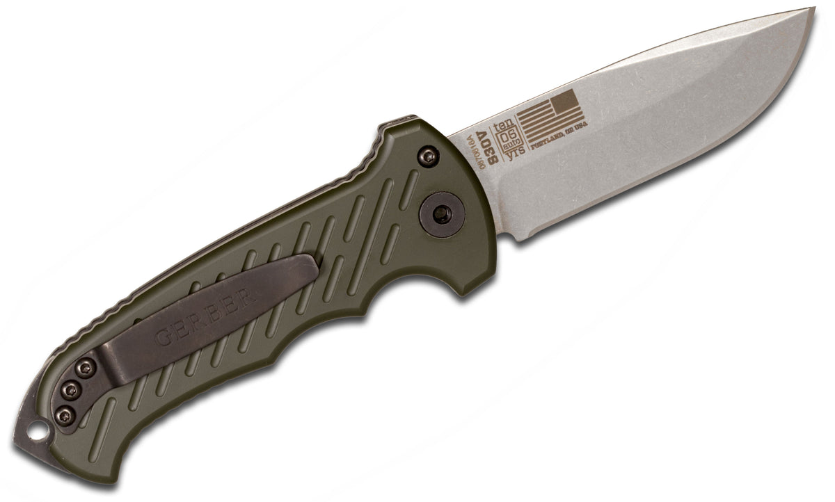 Gerber 10th Anniversary Automatic Stone Washed Folding Knife