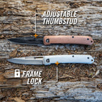 Gerber Affinity Frame Lock EDC Steel Knife Copper