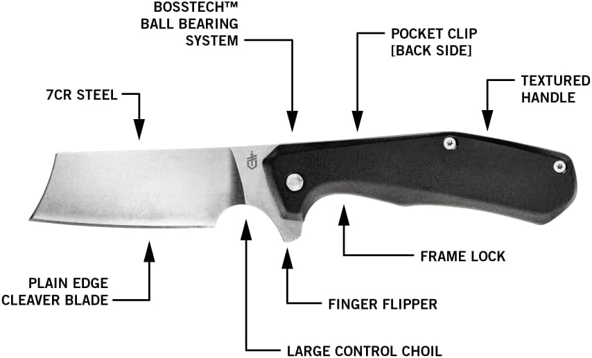 Gerber Asada Cleaver Blade Folding Pocket Knife