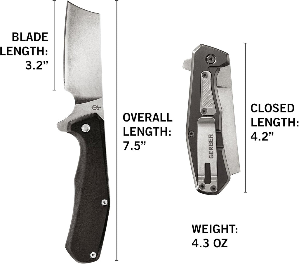 Gerber Asada Cleaver Blade Folding Pocket Knife