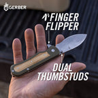 Gerber Confidant Black and Jade Drop Point Blade Knife