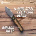 Gerber Confidant Black and Jade Drop Point Blade Knife