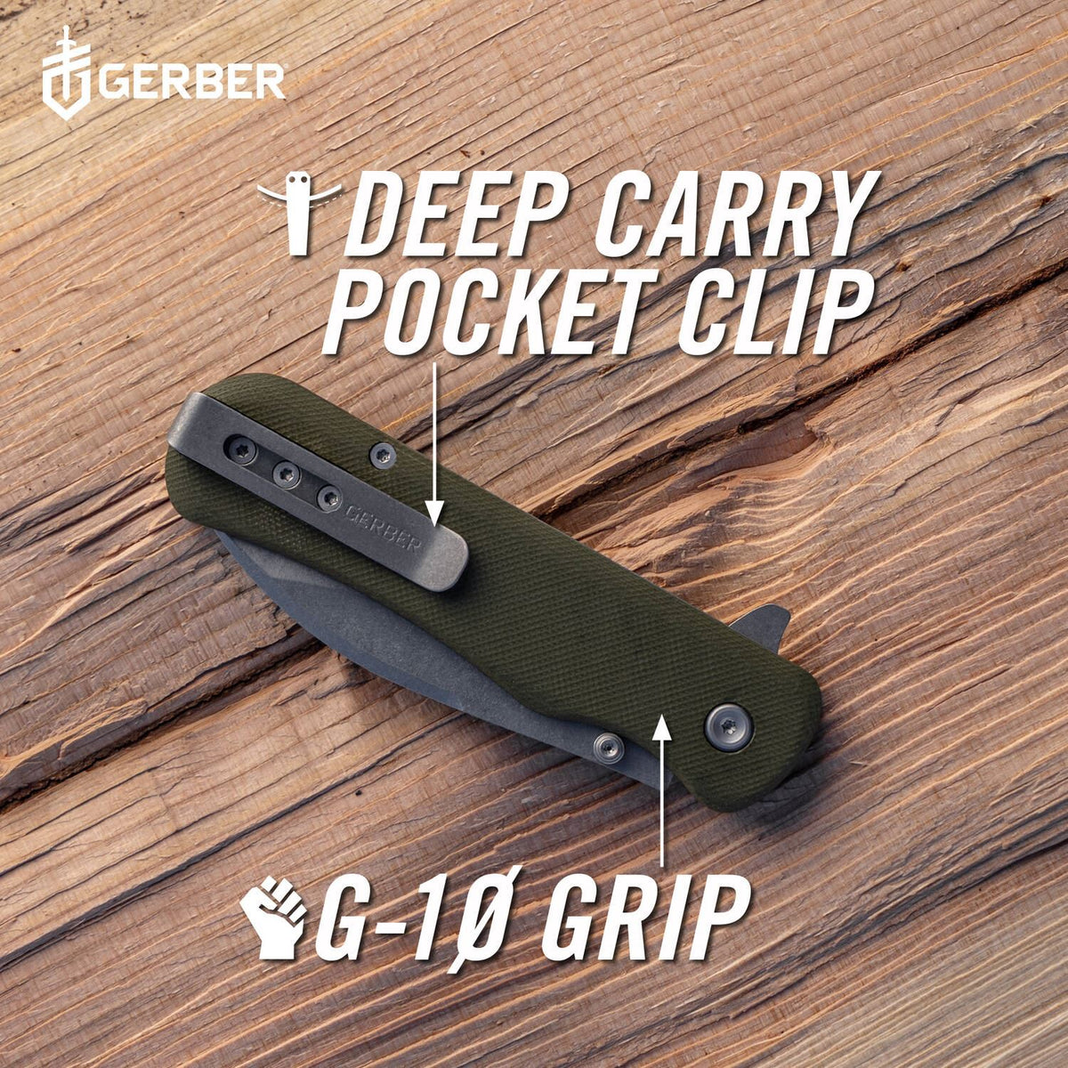 Gerber Confidant Black and Jade Drop Point Blade Knife