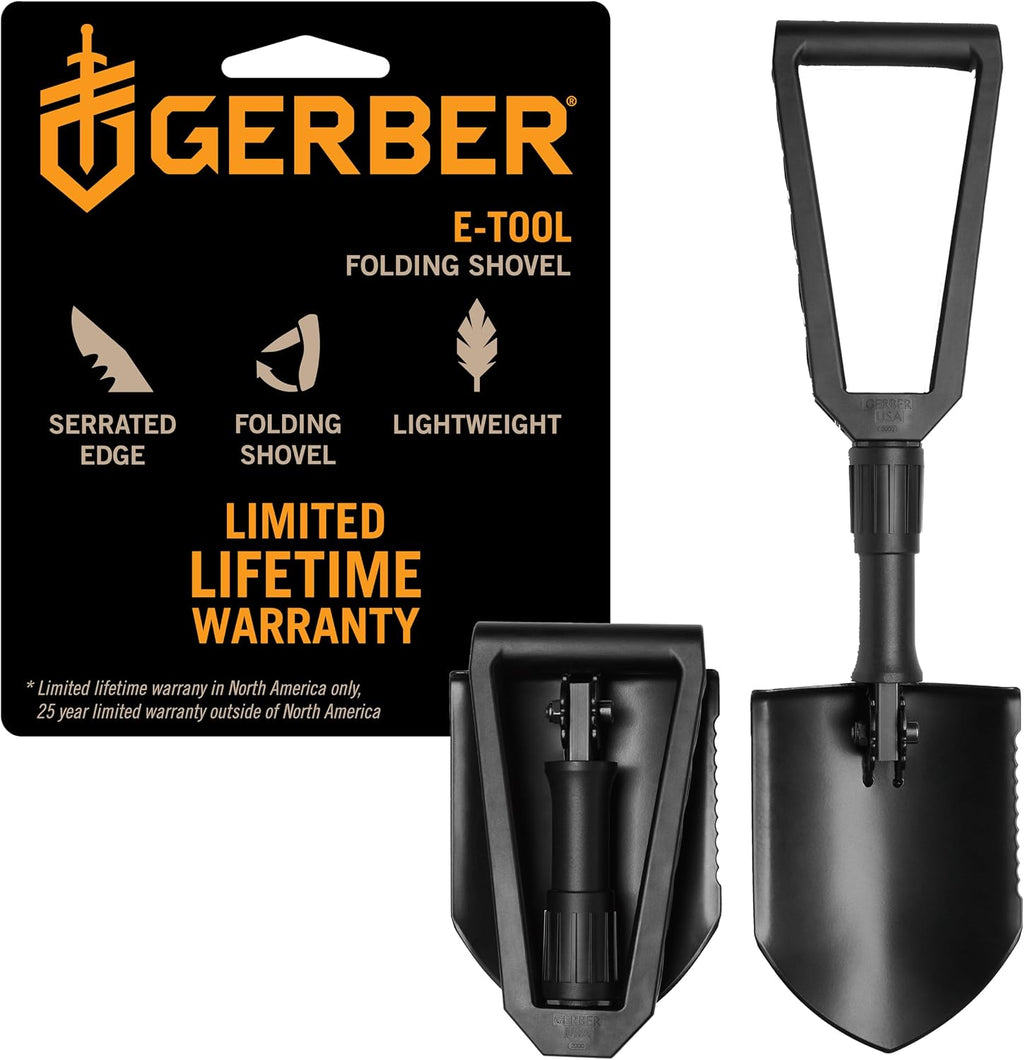 Gerber E-Tool Tactical Folding Spade and Camping Shovel
