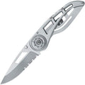 Gerber Ripstop II Folding EDC Serrated Edge Lightweight Silver Pocket Knife