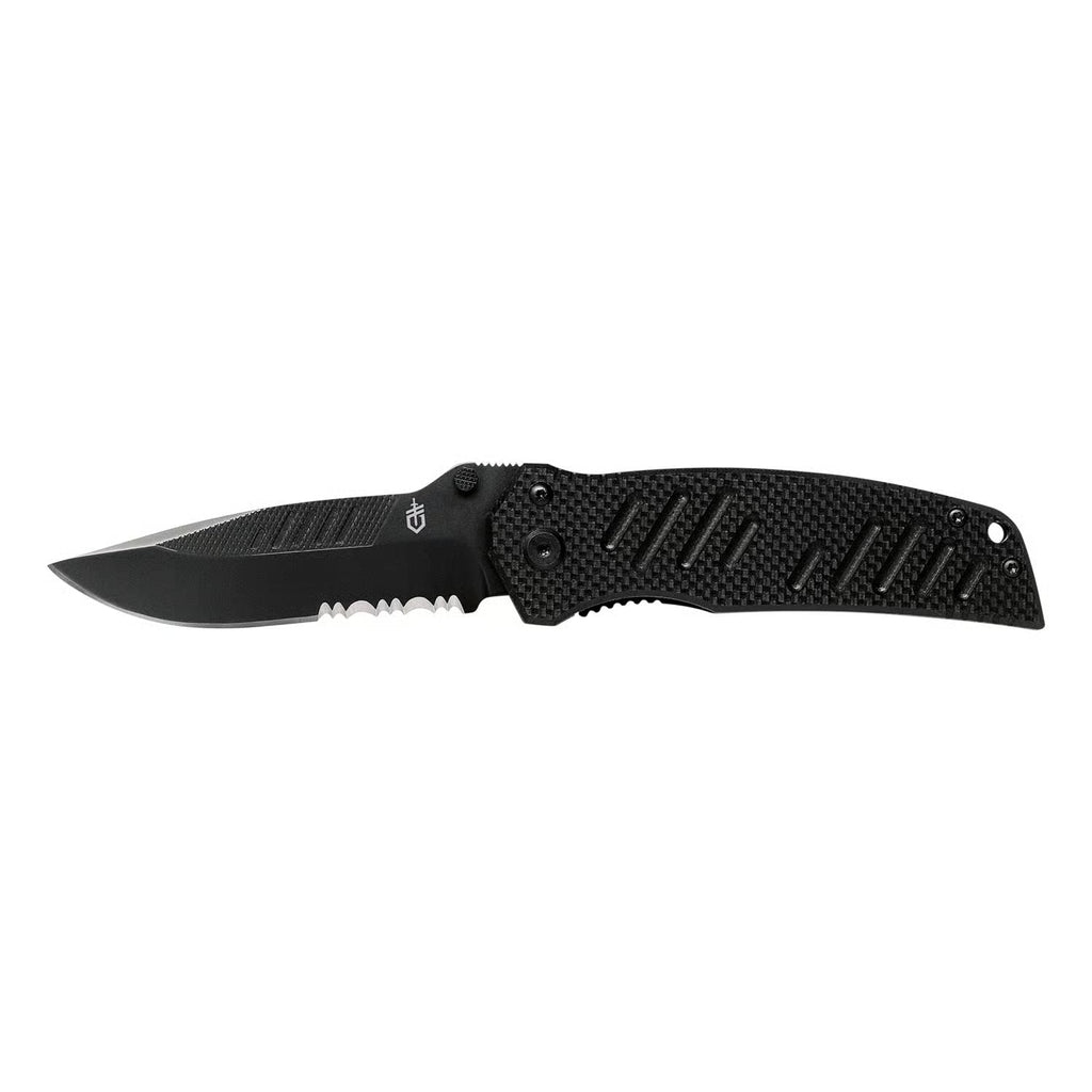 Gerber Swagger Drop Point Serrated Edge G10 Handle Folding Knife